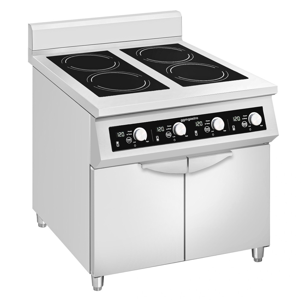 Cuisinière à induction - 20 kW - 4 plaques de cuisson